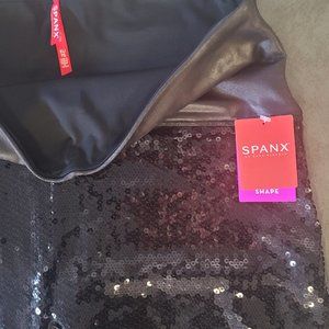 Spanx Faux Leather Sequin leggings